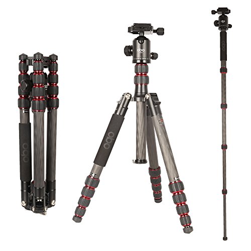 OBO N3 Carbon Fiber Camera Tripods for Digital DSLR Cameras with Quick Release Plate and Ball Head