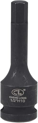Miniatura 6 de uxcell 12" Drive x H19 (0.748 in) Dócalo de impacto de broca hexagonal, métrica de 3 pulgadas de longitud, uso de acero CR-MO con destornilladores