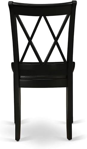 Miniatura 13 de East West Furniture NOCL5-BLK-W - Juego de mesa de comedor de 5 piezas para 4 personas, incluye una mesa de cocina rectangular con hojas de mariposa