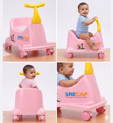 Image of The SRECAP 2-in-1 Potty Training Scooter is an innovative developmental tool designed to turn potty training into a fun, stress-free experience (Pink Colour)