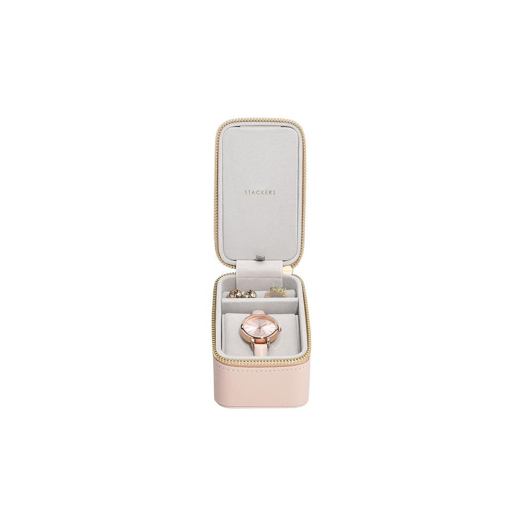 Stackers Pink Travel Jewellery And Watch Box - Blush
