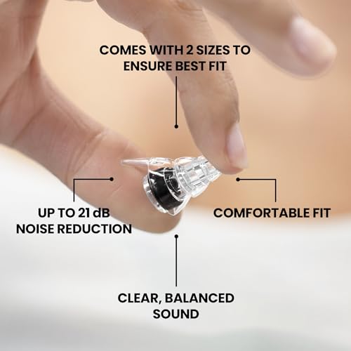 Image of Eargasm High Fidelity Blackout Earplugs for Concerts, Festivals, Musicians, DJs, Night-Life, Motorcycle Hearing Protection - Reusable Ear Plugs for High Fidelity Noise Reduction up to 21 dB