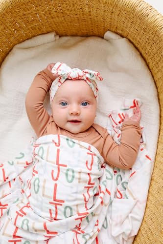 Image of Copper Pearl Swaddle Blankets for Newborns | Soft Stretchy Receiving Blankets for Boys and Girls | Large 46 x 46 Inch Baby Blankets | Lightweight and Breathable Swaddles | Jolly