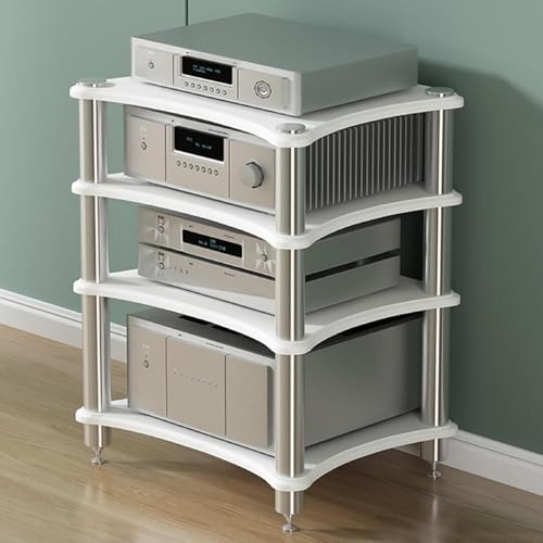 Meuble audio rack tour à 4 niveaux pour lecteur CD et système stéréo