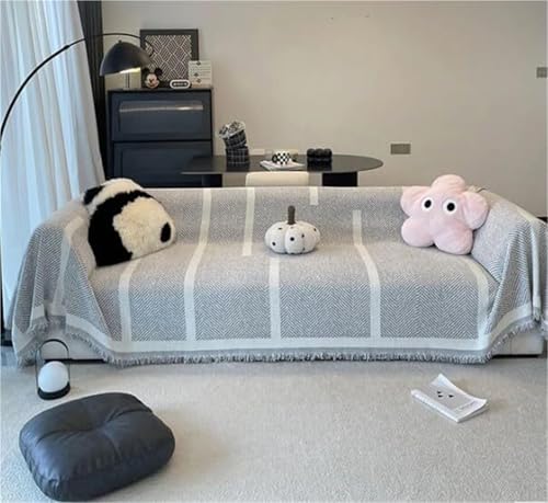 Housse de canapé en chenille de qualité supérieure à franges - 2