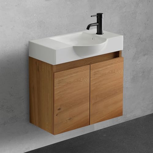 Alpenberger Waschtisch mit Unterschrank 55 cm Breit | Waschbecken mit Unterschrank Bad...
