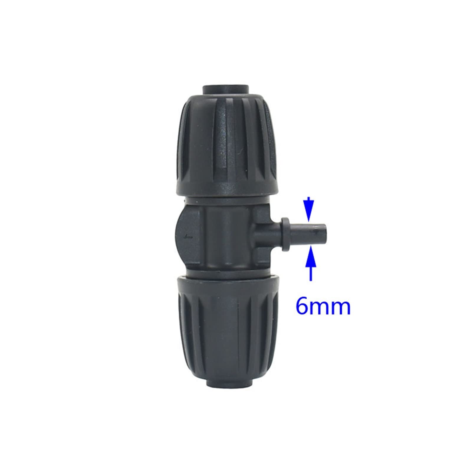 Adaptador de Conector de Utilidad Adaptador de Conector de Manguera Paquete de 2 Conectores de Manguera de Pe de 16 Mm 1/2 Pulgada a 1/4 1/8 Reductor de Presión Desviador Manguera de Jardín Herramient