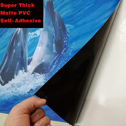 Sheroching Pvc Self-Adhesive Floor Tile Mural 3D Wallpaper Blue Seawater Ocean Home Tile Bathroom Bedroom Art Stickers #TOP5