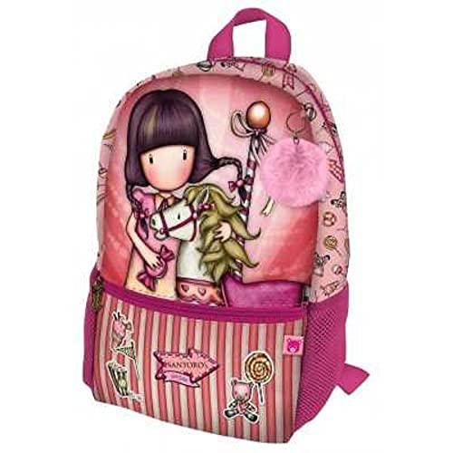 Zaino Asilo Compatibile con Santoro Gorjuss London Rosa Carousel Zainetto