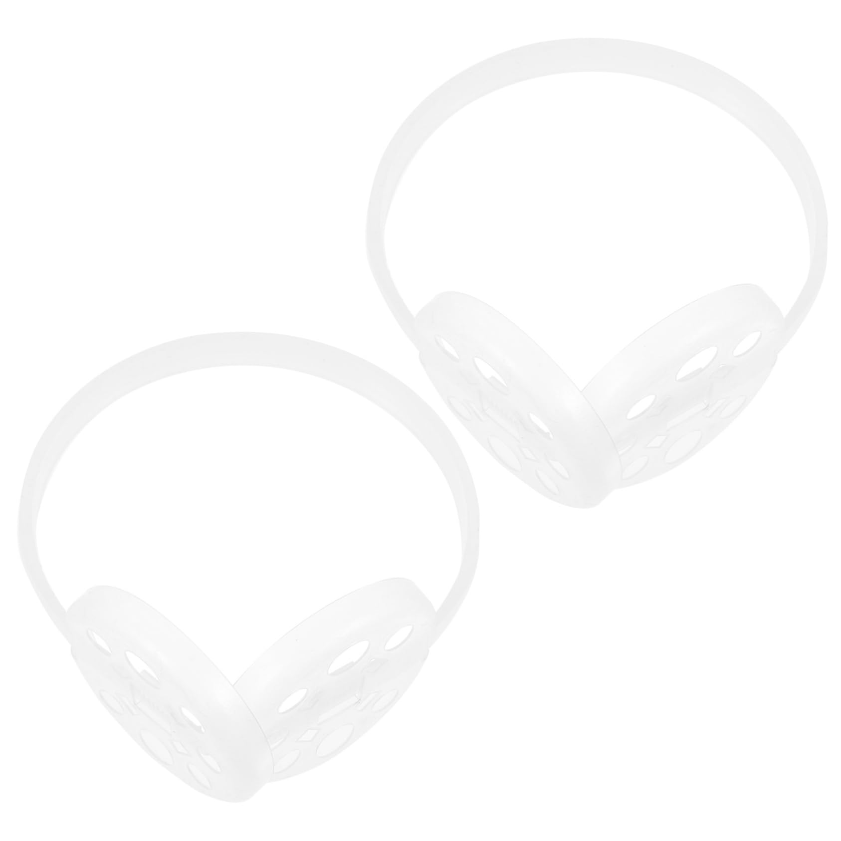 COLLBATH 2 Pcs Plastic Earmuff Frame Rack White Plastic Earmuff Frame Holder Earmuff Making Frame Shelf Plastic Making Earmuff Frame Holder