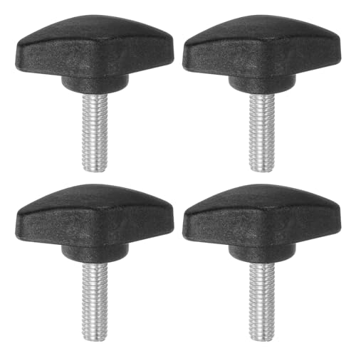 QUARKZMAN 4Pcs Boutons à Ailettes En T, Vis à Pouce M6 X 20mm, Filetage Mâle Standard, Poignées...
