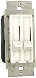 Leviton 6630-W SureSlide 1.5A/300W Dual Quiet Fan Speed Control and Dimmer, Single Pole, White