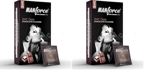 Image of Manforce Xotic Chocolate Flavoured Condoms for Men | 10 pcs | Dotted, Contoured, & Lubricated Latex Condoms | For Enhanced Pleasure of Both | India's No. 1* Condom Brand for Safe Sex (Pack of 2)