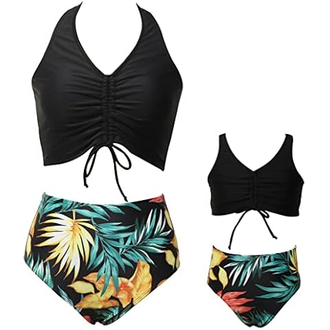 Mommy and Me Swimsuits Family Matching Swimsuits Girls Bathing Suit Two Piece Bikini Cover