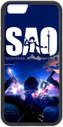 Custom Sword Art Online SAO Design Rubber TPU and PC Case for Iphone 6,iphone 6 coque,apple IPhone 6 cover, Case Cover For Apple IPhone 6