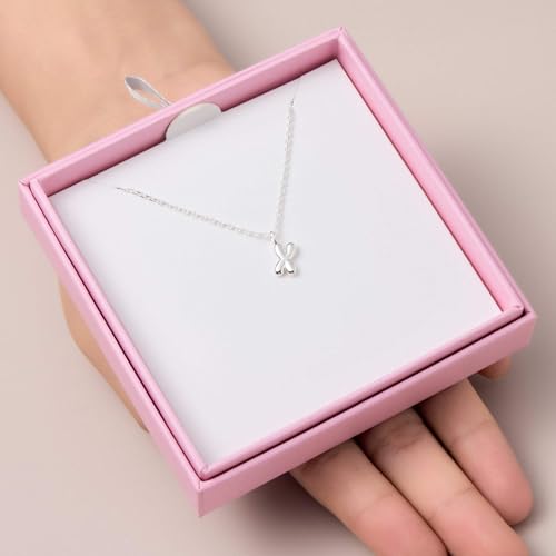 Collar de plata de ley con letra X para niños Philip Jones 7