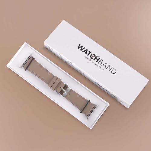 Genuine Leather Band Compatible with Apple Watch Bands for Women Men 49mm 46mm 45mm 44mm 42mm 41mm 40mm 38mm, Soft Leather Replacement Strap for iWatch Ultra/SE/Series 11 10 9 8 7 6 5 4 3 2 1