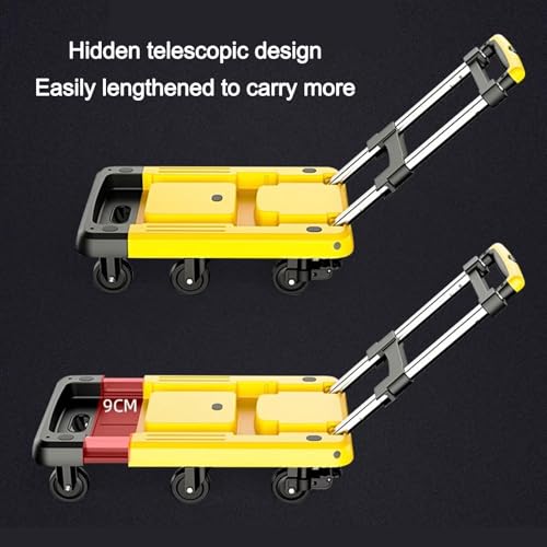 Carro plegable portátil para transporte, negro miniatura 2
