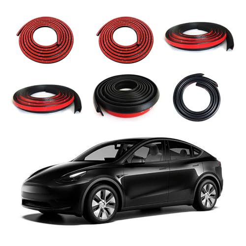 DOTAATDW Car Weather Stripping for Tesla Model Y Car Door Rubber Seal Strip Self Adhesive Auto Soundproofing Weatherstrip for Front/Rear Trunk A-Pillar B-Pillar Front/Rear Door