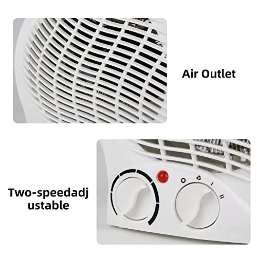 Ventilatorkachel Energiebesparend 2000 W Ventilatorkachel Verwarming Elektrische Ventilator, Elektrische Keramische Verwarming voor kamer, badkamer, woonkamer - Afbeelding 3