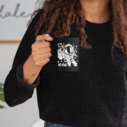 Bitcoin Astronaut Gift for Finances Enthusiasts for Crypto Fans 11oz 15oz Black Coffee Mug - Image 3