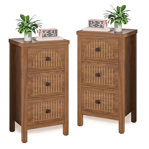 Mid-Century Modern Tall Nightstands