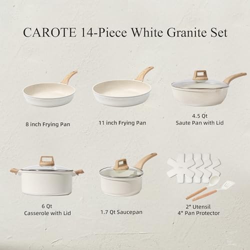 Carote A08308 14 Pcs Pots And Pans Set Nonstick,Cookware Set Kitchen Cooking Set thumb #1