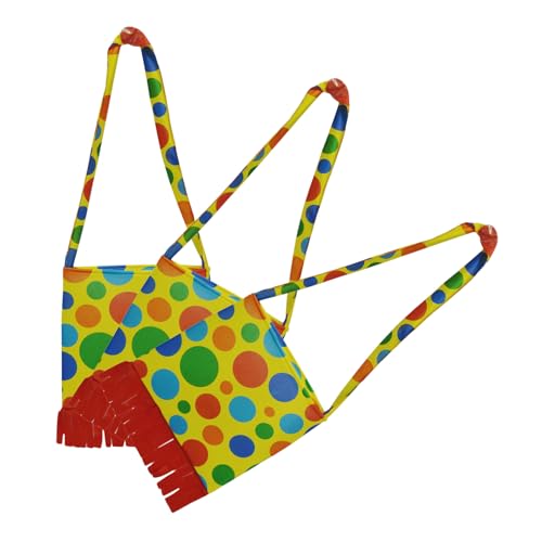 Sacoche bandoulière clown à pois colorés en polyester réglable (lot de 3)