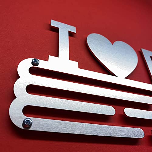 Porte-médailles I Love Running acier support mural running - 4