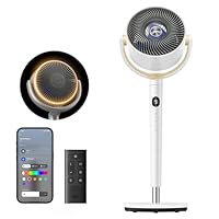 Dreo 40 Inch Smart Standing Fan, 20dB Silent Pedestal fans for Bedroom, 120+120 Oscillating Quiet Cooling Fan, Wi-Fi/Voice Control, DC Motor, 9 Speeds, 6 Modes, 12H Timer, 90 ft Circulator,White