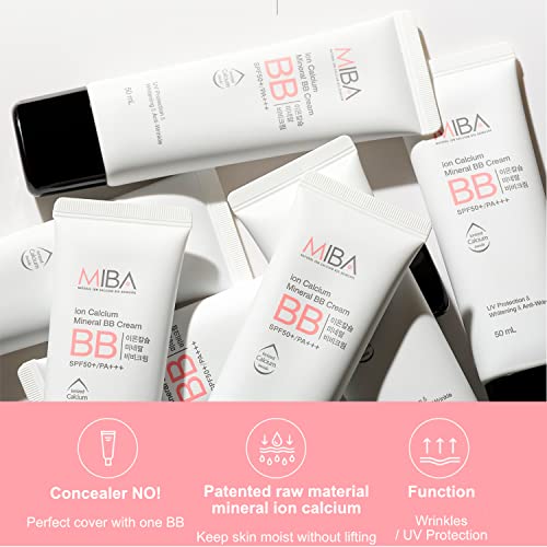 Miba Ion Calcium Mineral Bb Cream 50Ml / 1.69 Fl.oz Patent Raw Material Mineral Ion Calcium. Thin But Overwhelming Coverage. 3 Middle -Term Functionality. Long Lasting Power. Excluding Chemicals As Much As Possible. Uv Protection Spf 50+ / Pa ++++ #TOP2