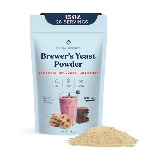Image of Mommy Knows Best Brewer's Yeast Powder for Breastfeeding Support, Gluten-Free, 15 oz