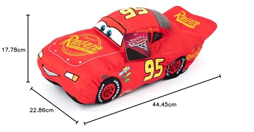 Image of Jay Franco Disney Microfiber /Pixar Cars 3 Movie Red 17 inch Lightning Mcqueen Plush Pillow Buddy (Official Disney /Pixar Product) | 17 Inches, Official Product, Ultra-Soft Polyester, Stuffed Plushie, Spot Clean Only, Boys Gift