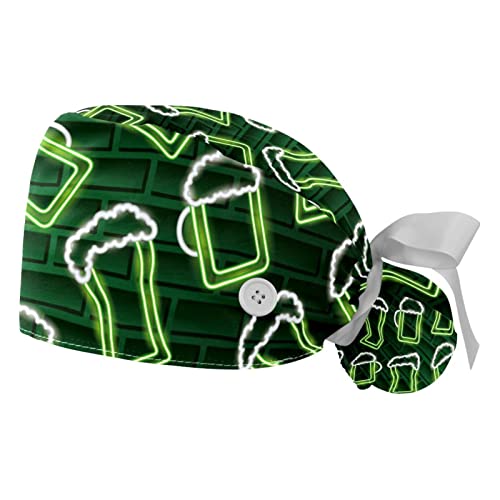 Casquettes de Travail Respirantes JDEZ Anti-Transpiration - Lot de 2 Chapeaux Bouffants