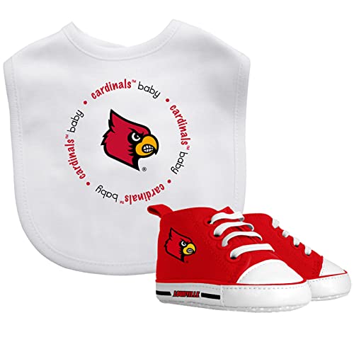 Image of BabyFanatic 2 Piece Unisex Gift Set - NCAA Louisville Cardinals - Officially Licensed Baby Apparel