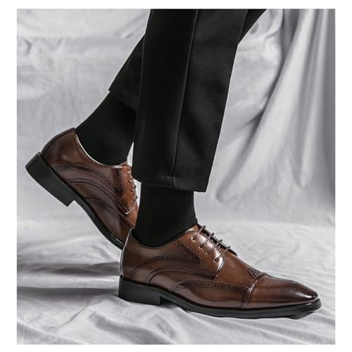 Men's Lace-Up Dress Shoes, Classic Brogues Derbys Comfortable School Shoes for Boy, Teen in Business, Party and Wedding3