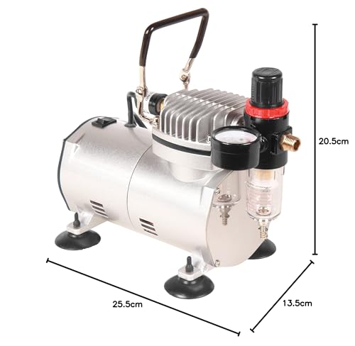 Painter Spray Gun Combo Pack of Mini Air Compressor, Brush, PU Pipe 3 Meter. Useful for : Make-up, Tattoo, Cake Decoration, Art Work etc. (B07D4HW3YG) Amazon Price History, Amazon Price Tracker