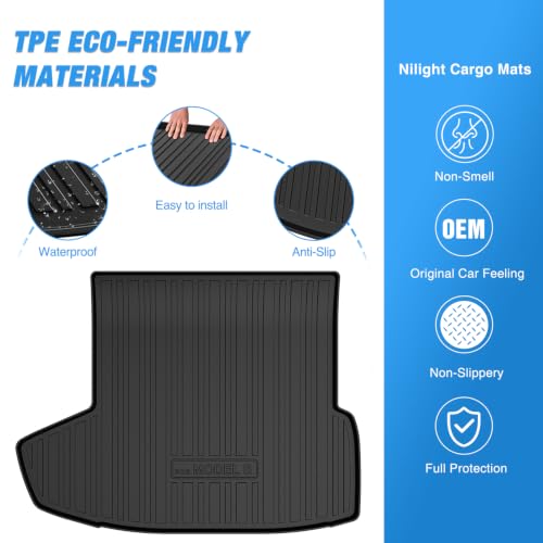 Image of Nilight Cargo Mat for Tesla Model S & Model S Plaid 2021-2025