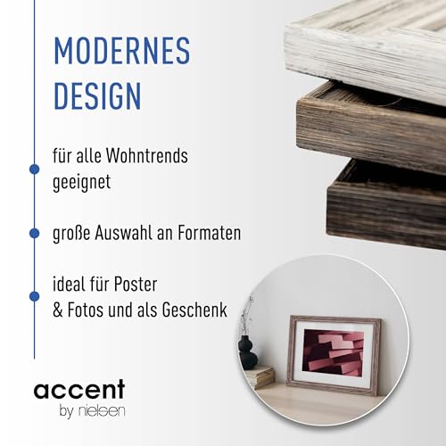 accent by nielsen Holz Bilderrahmen Vintage, 30 x 40 cm, Weiß – Ansicht 6