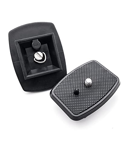 Placa de liberación rápida para cámara con Tornillo de 1/4 Pulgadas, Placa de Acoplamiento rápido de plástico ABS para el Adaptador del trípode (2 Unidades)… Cover