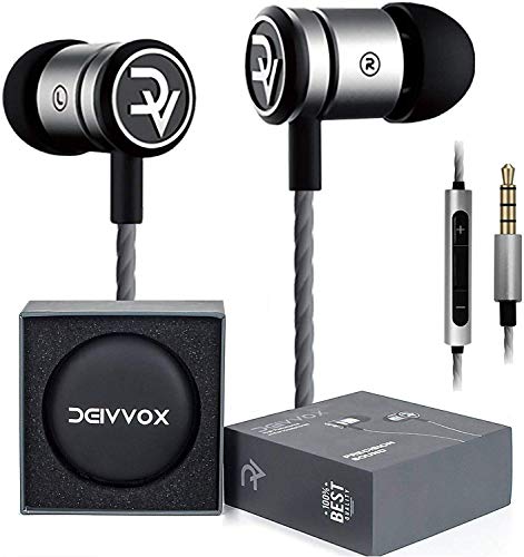 DEIVVOX Earbuds Wired with Microphone and Volume Control Mic - in Ear Headphones