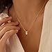 CUEZIY 14K Gold Plated Bubble Letter Necklace Initial Necklaces for Women Dainty Personalized Charm Pendant Name Necklace Cute Non Tarnish Fashion Accessories Teen Gift Trendy Stuff Jewelry Gifts