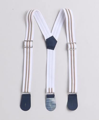 Image of BUMZEE boys Regular Fit Half Sleeves Collar Neck Cotton T-shirt Short Set With Bow Suspender