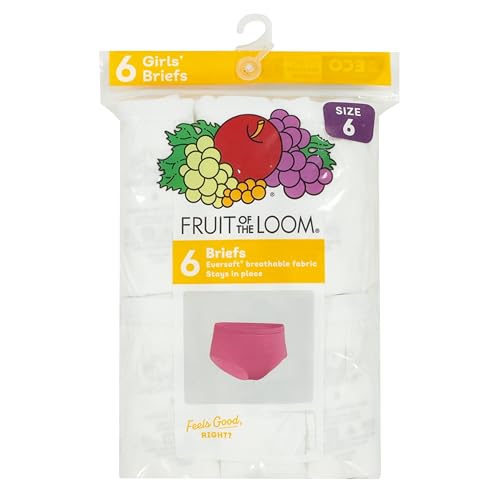 Image of Fruit of the Loom Girls' Cotton Brief Underwear Multipacks