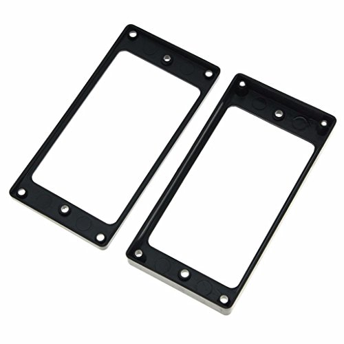Dopro Set Of 2 Plastic Humbucker Pickup Ring Pickup Mounting Frame Curved Bottom 3 * 5 For Neck And 7 * 9 For Bridge Pickup Black #TOP1