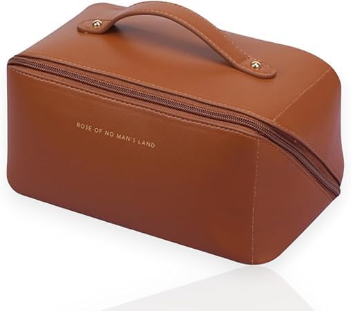 Bolsa Necessaire Feminina Organizador Maquiagem Viagem (Marrom)
