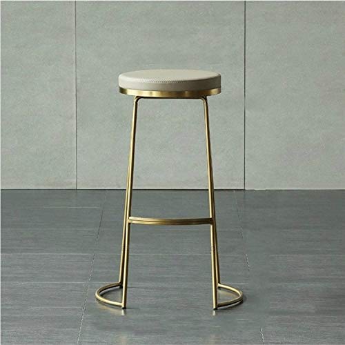 MEIERGOU MEI New Nordic Gold Iron Bar Stools Creative High Stools Bar Chairs Modern Minimalist Bar Stool Coffee Chair, Size:Height 75cm LONG