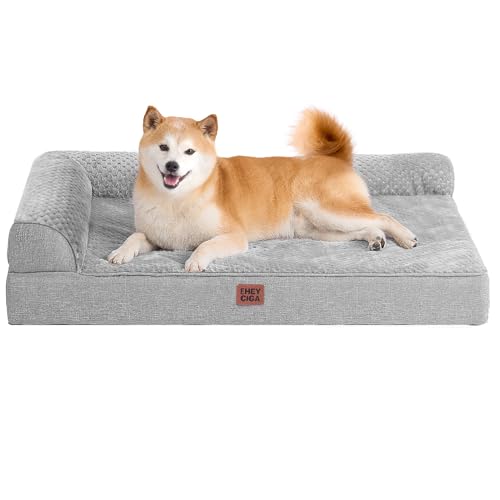 EHEYCIGA Memory Foam Dog Bed Large Size Dogs, Orthopedic Dog Bed Large with Washable Removable...