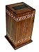 Adult Size Wooden Human Funeral Cremation Urn with Beautiful Engraved Plaque