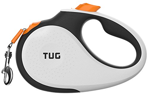 TUG Patented 360° Tangle-Free, Heavy Duty Retractable Dog Leash with Anti-Slip Handle; 16